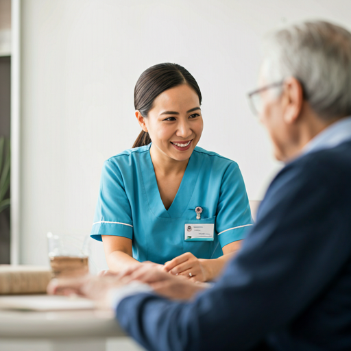 yasli birey ile ilgilenen bakim personeli